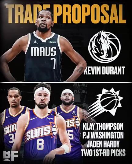 和歐文濃眉組三巨？美媒：獨(dú)行俠可用克萊+PJ+哈迪+倆首輪去換KD